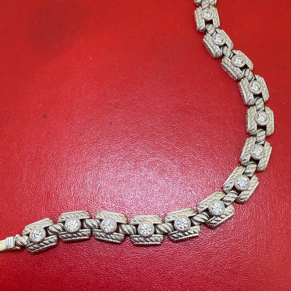 Authentic Judith Ripa Sterling Silver Texture  Link  Bracelet 6.5 “